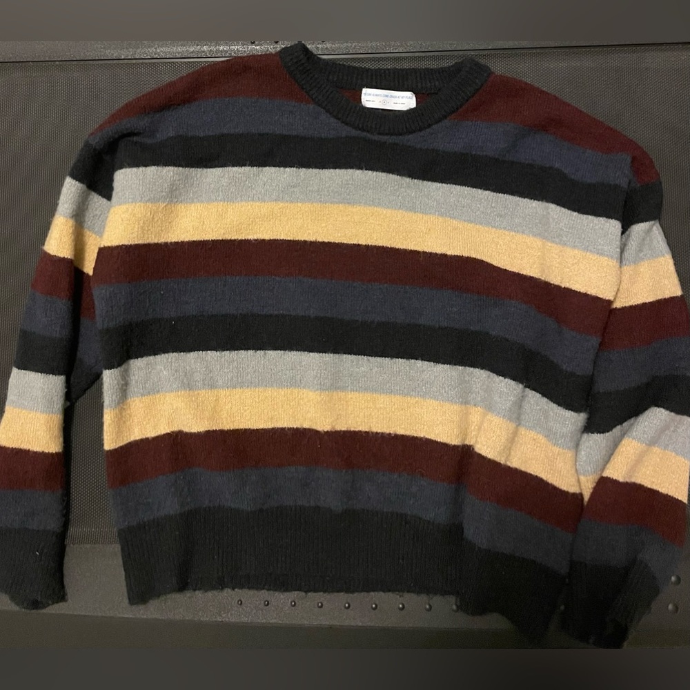 Dressed in LALA cozy striped sweater